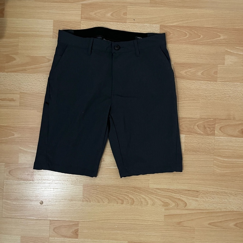 Kenneth Cole Black Flat Front Shorts